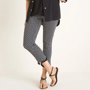 Chico's Pants Size 3P (16P) Brigitte Pull On Tassel Hem